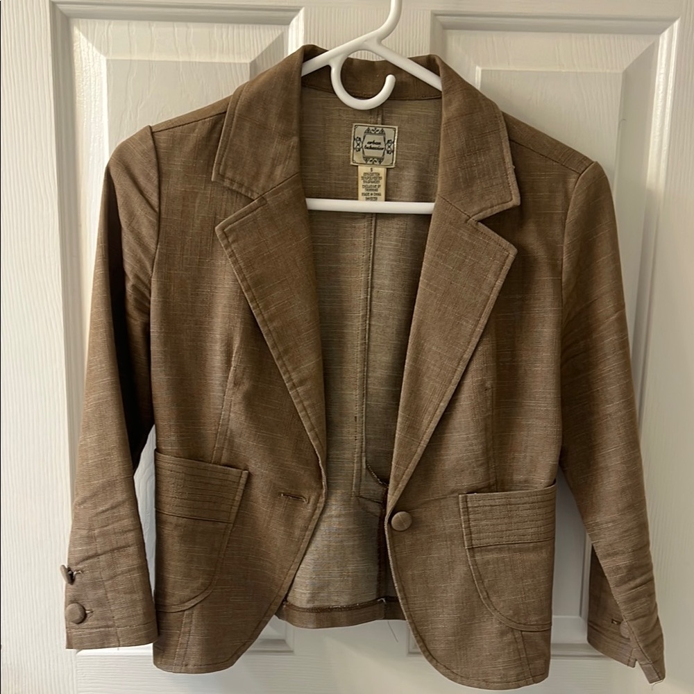 Urban Behavior Brown Blazer Classic Suit Jacket